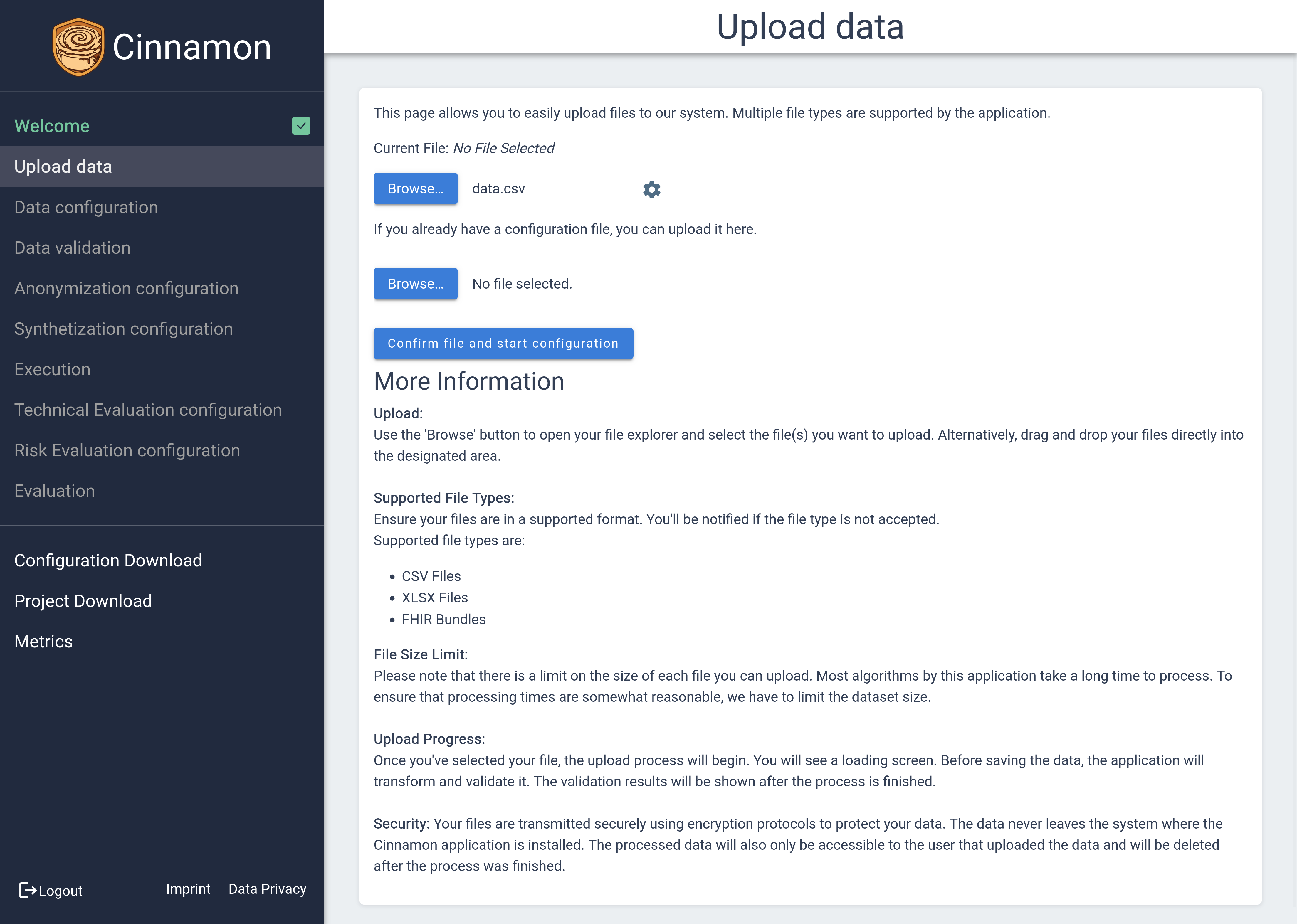 Upload Page