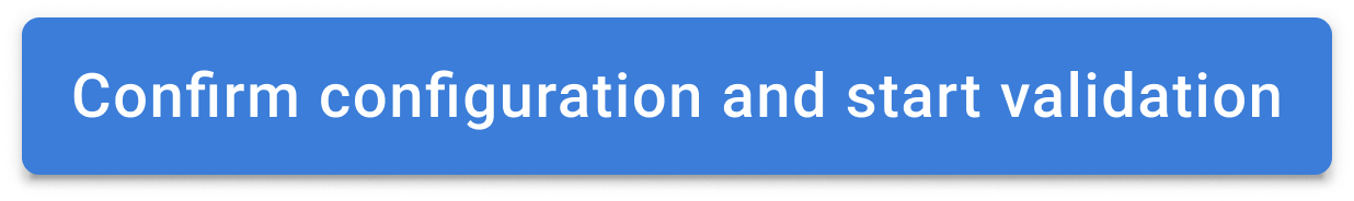 'Confirm data configuration'